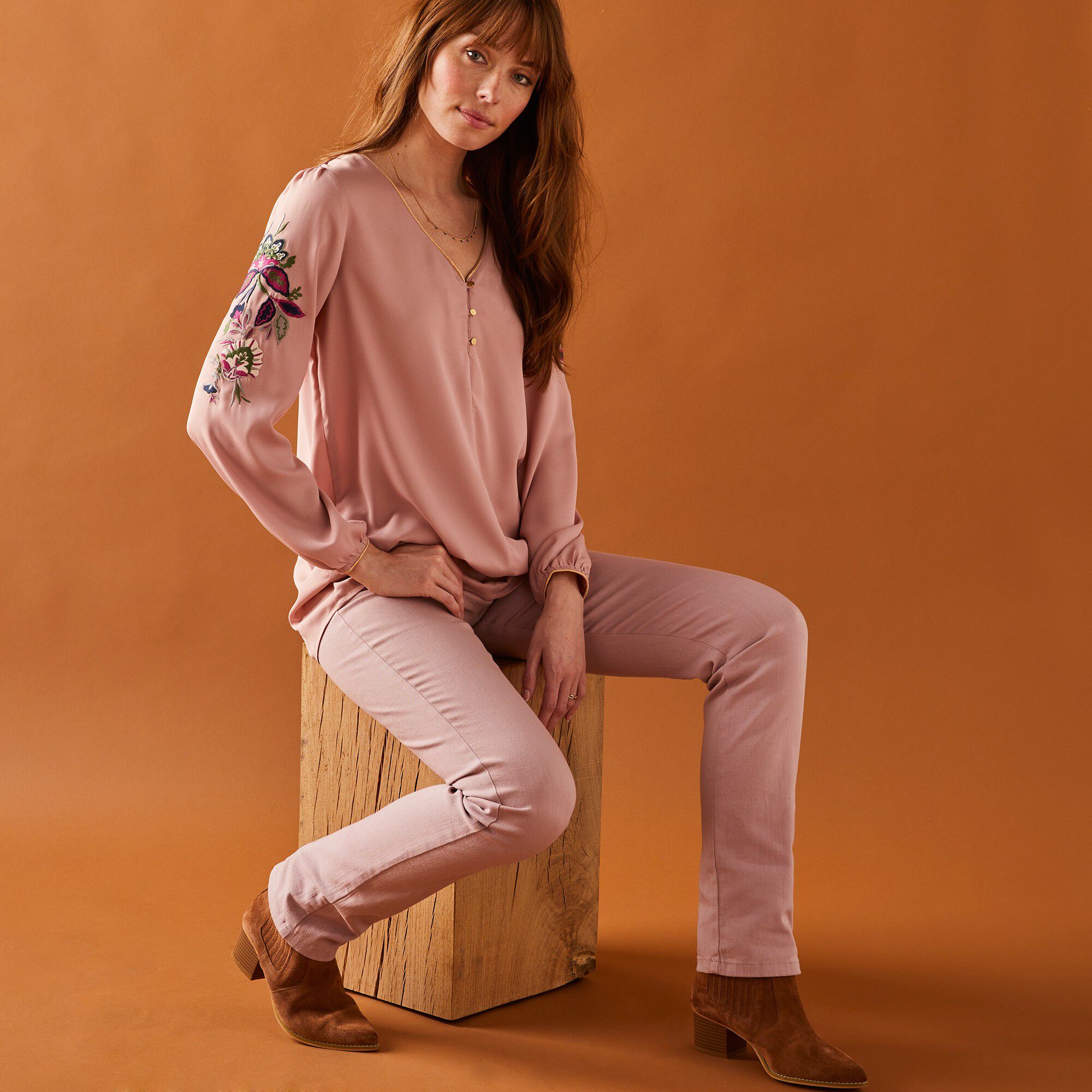 Pantalon droit gainant