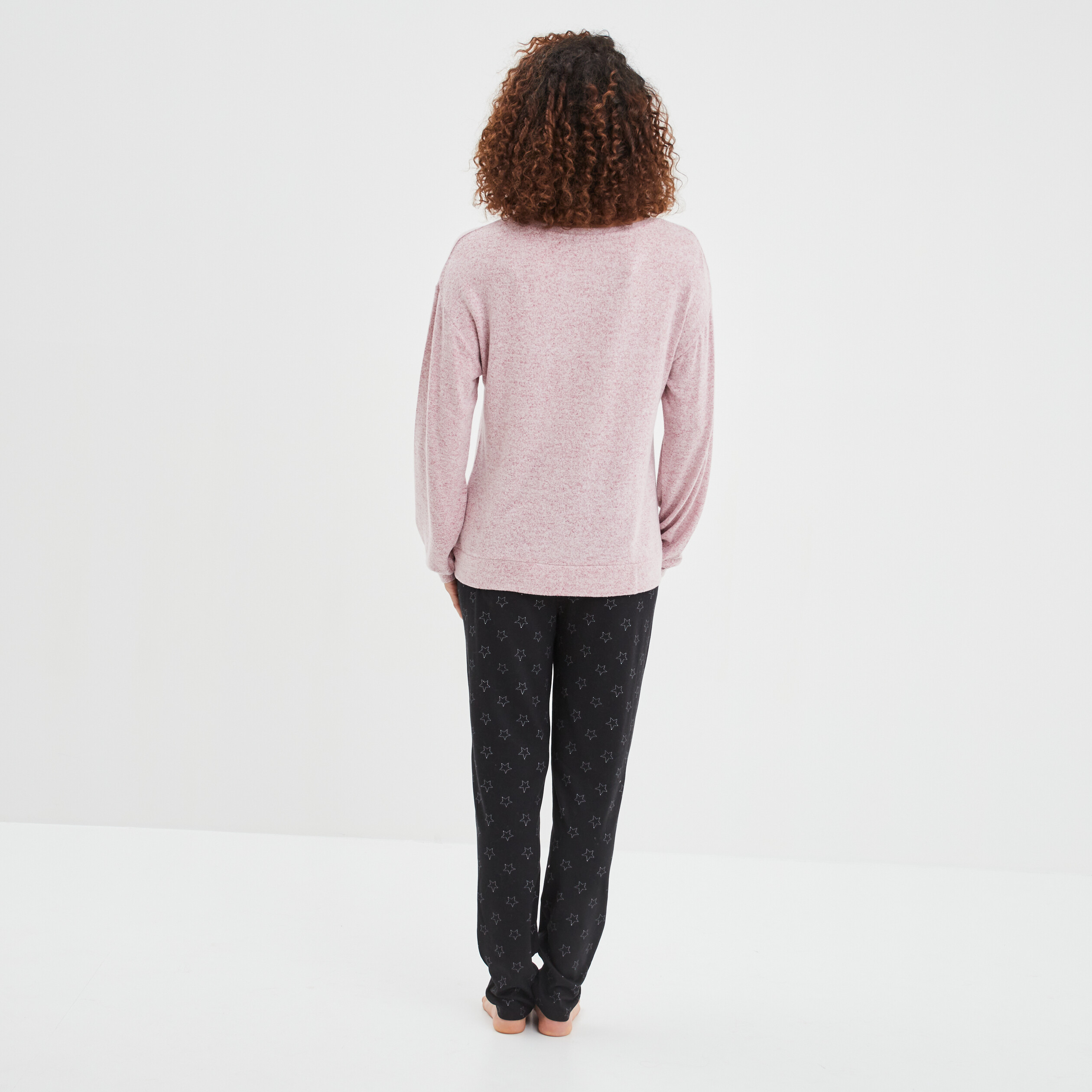 Ensemble pyjama 2 pièces rose framboise femme | La Halle