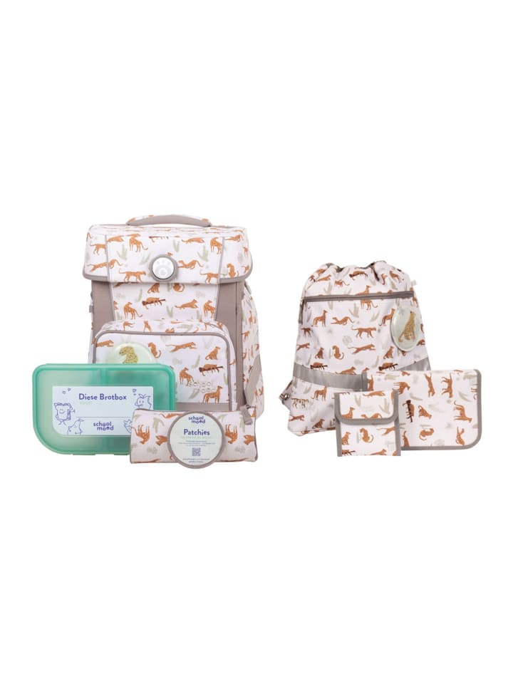 SCHOOL-MOOD Champion Maxx Schulranzen-Set in Leopard günstig kaufen onesize