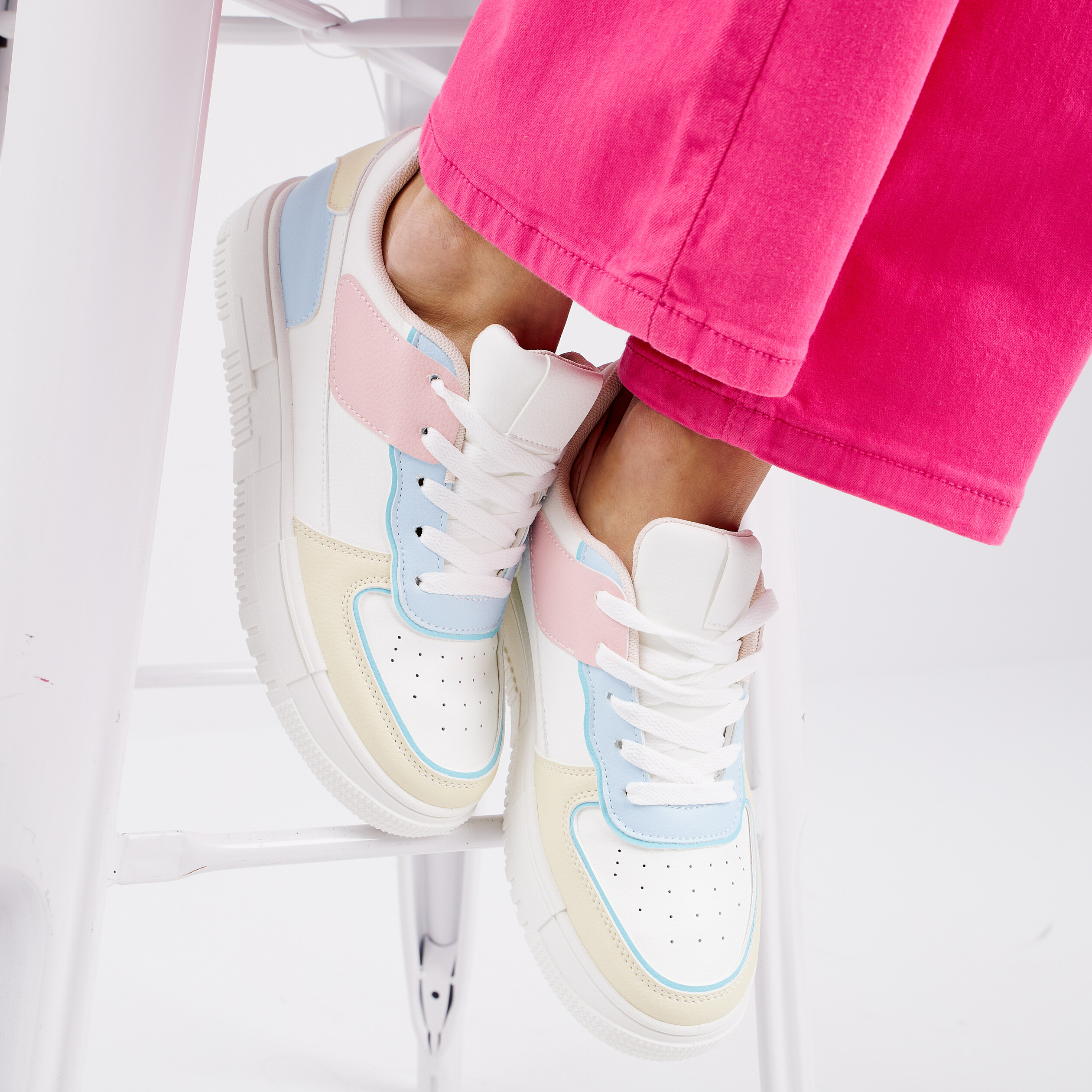 Tennis à lacets Creeks multicolore femme | La Halle