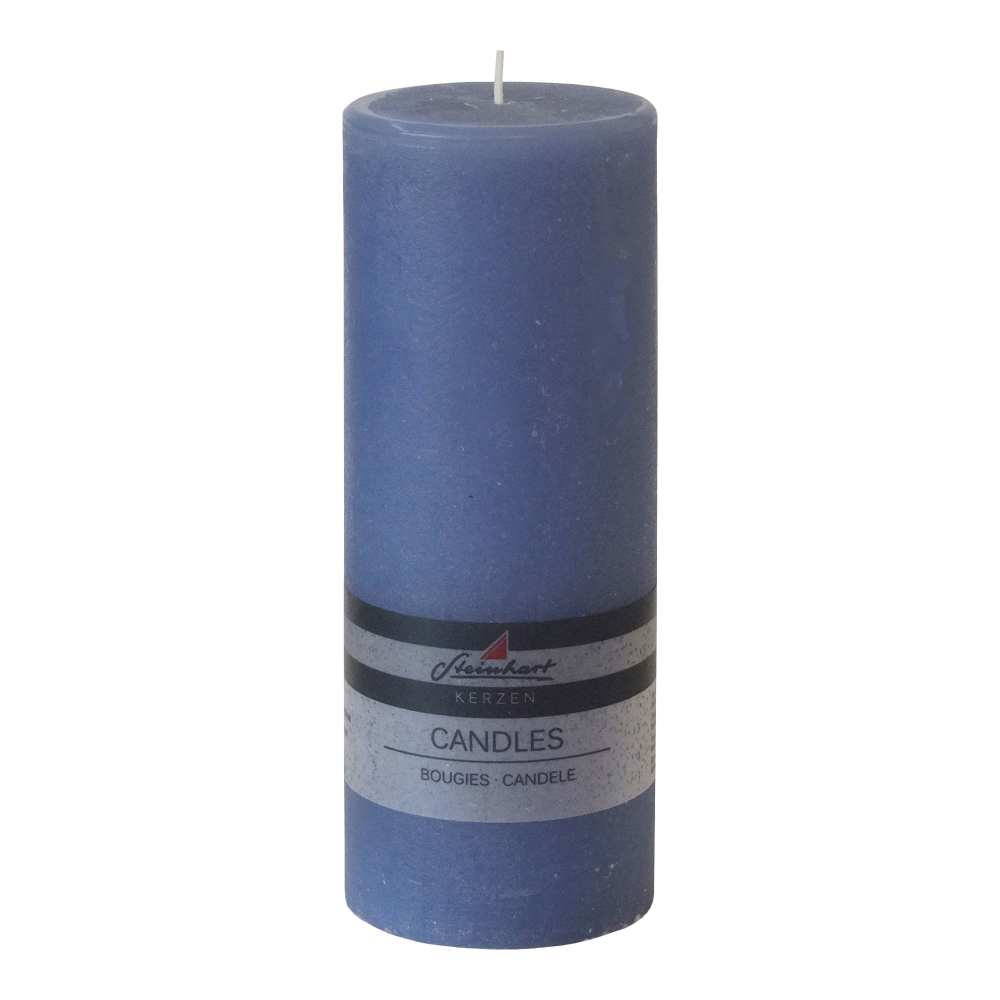 Stumpenkerze Raureif jeans