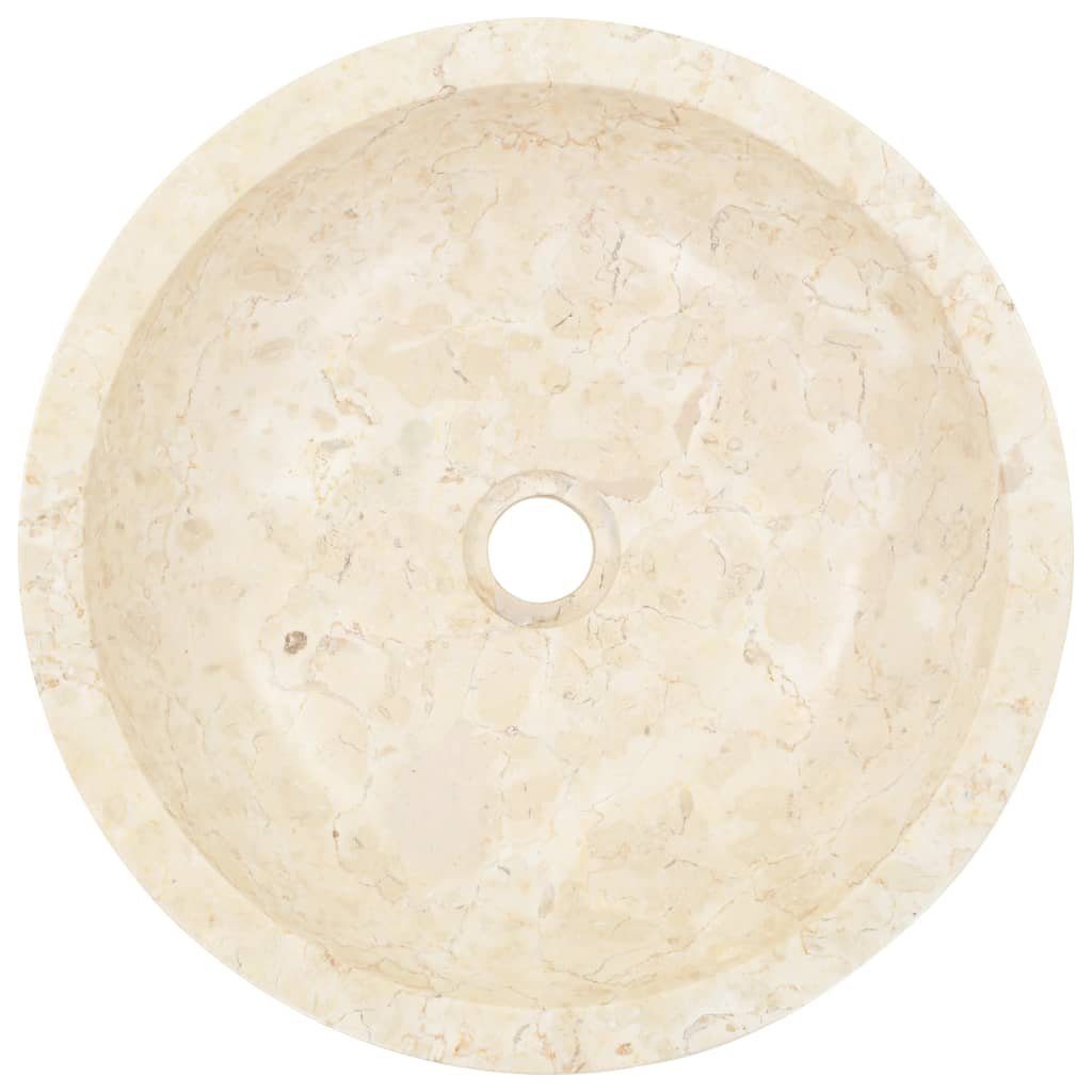 vidaXL Waschbecken Waschbecken 40x12 cm Marmor Creme