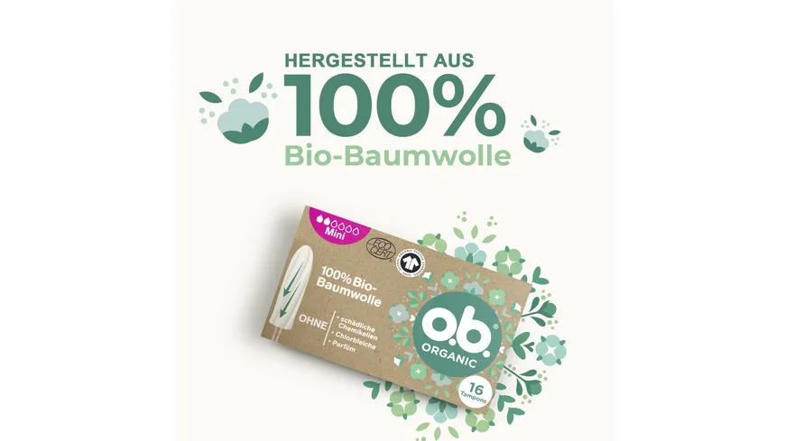 O.B. ORGANIC BIO TAMPON MINI 16ER