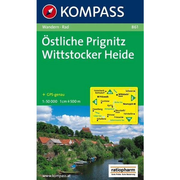 Östliche Prignitz - Wittstocker Heide 1 : 50 000 - Wanderkarte