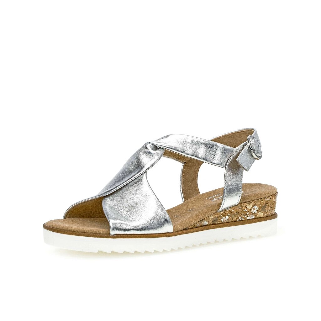 Gabor comfort Keilsandalette silber