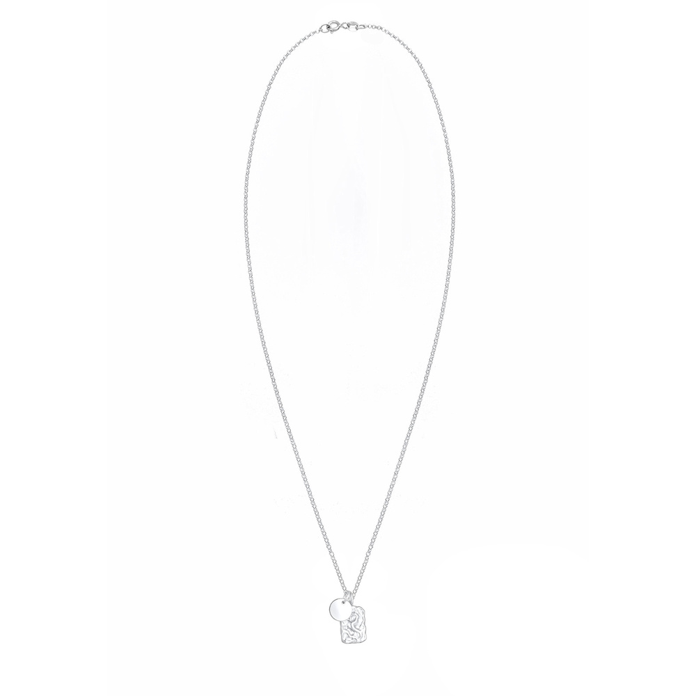 Elli Elli Collier Plättchen Rechteck Geo Organic Look 925 Silber Bijoux