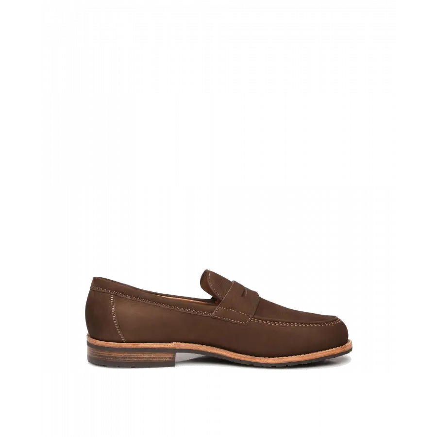 Heinrich Dinkelacker - Loafer WIEN PLAIN BD Nubukleder - braun