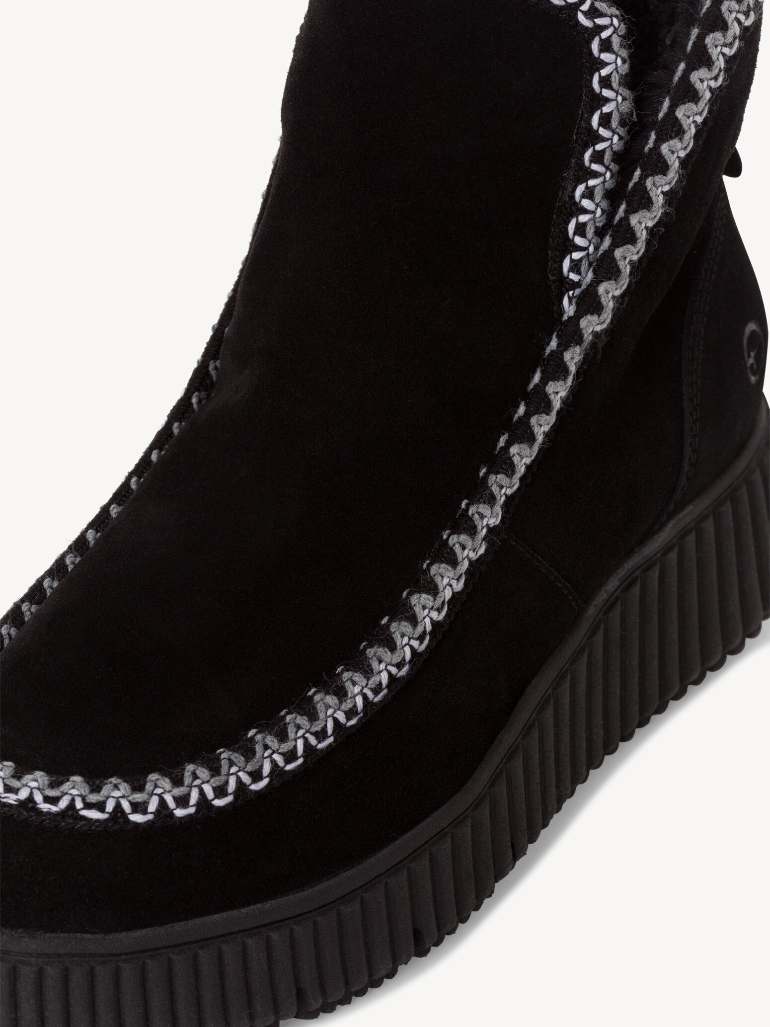 Bottine en cuir - noir doublure chaude