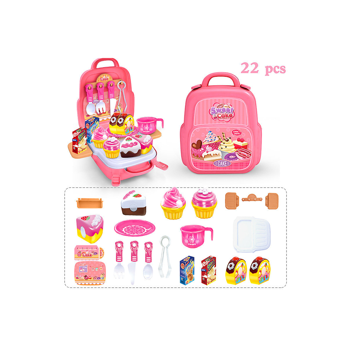 Rucksackspielzeug für Kinder Simulations-Spielhaus-Set