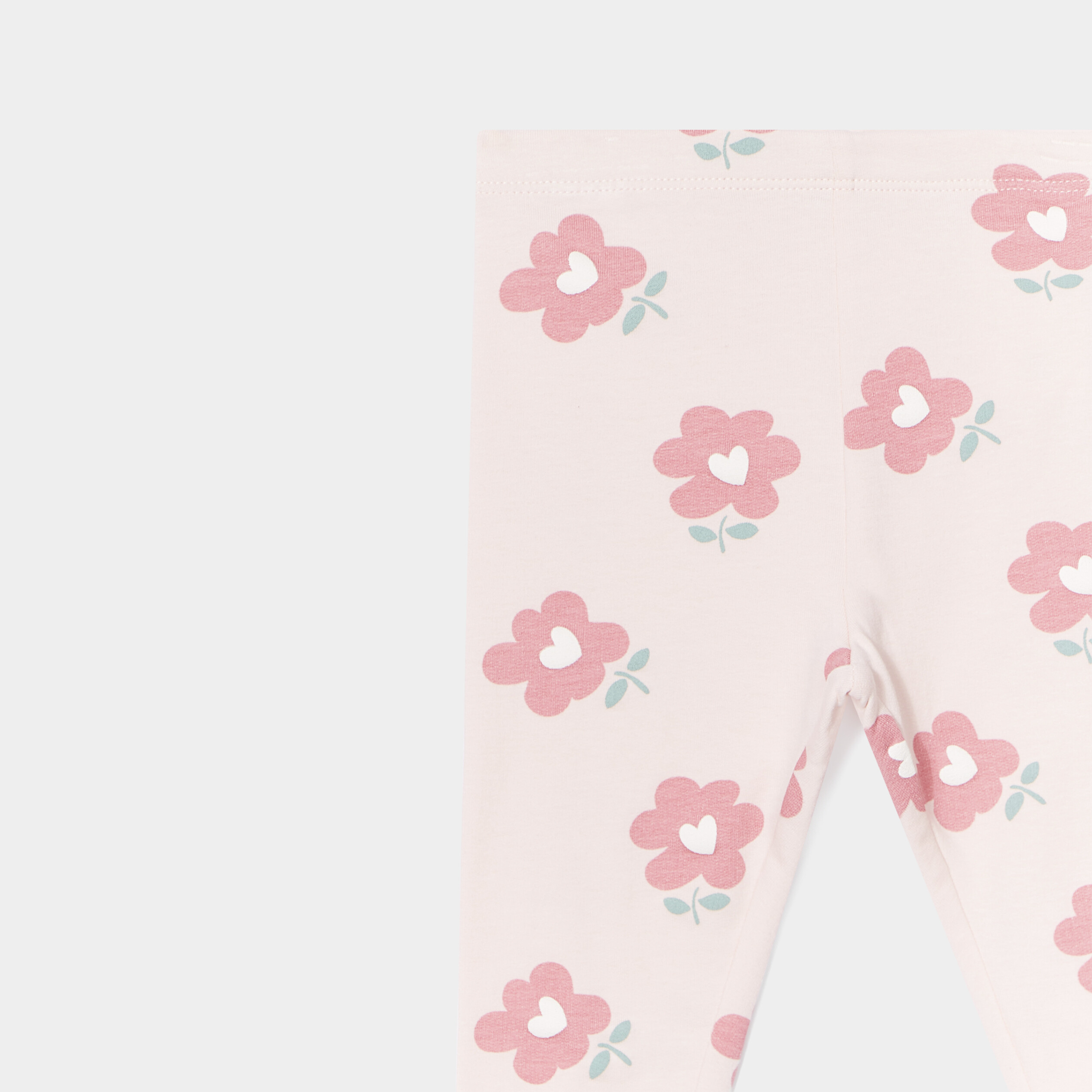 Legging molletonné rose clair bébé fille | La Halle