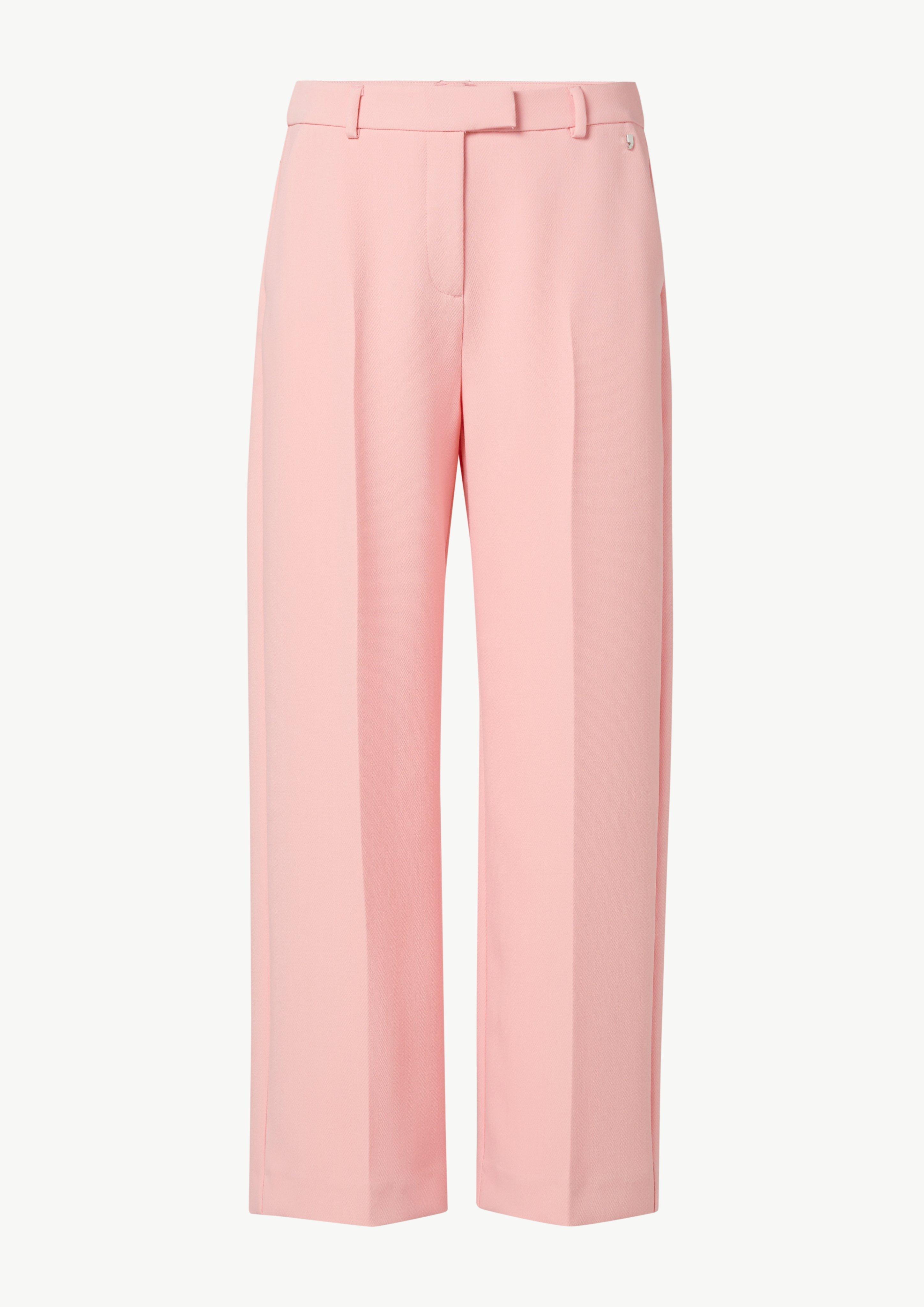 Regular: Culottes mit Herringbone-Muster - rosa