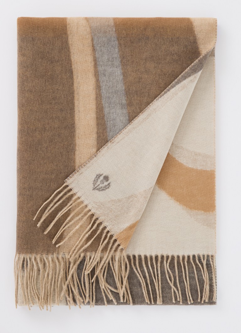 Fraas Cashmink scarf with print 200 x 44 cm