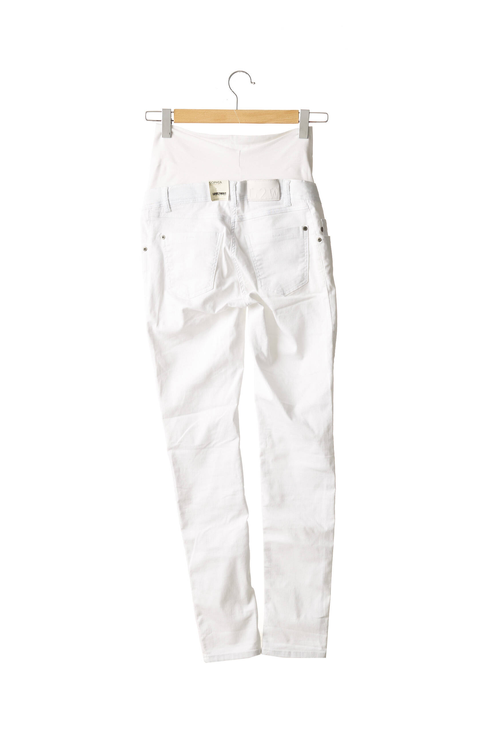 Love2wait Pantalons Maternite Femme couleur blanc