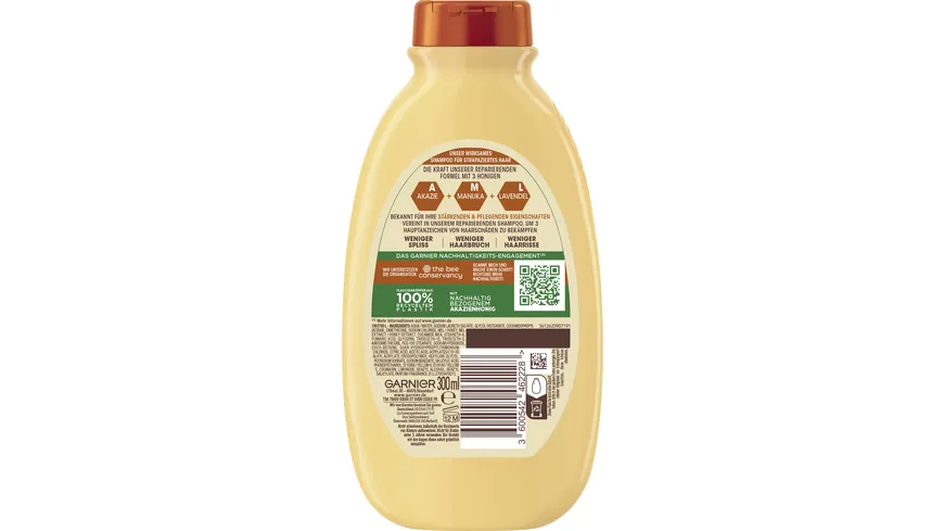 GARNIER Wahre Schätze Shampoo Honig Schätze - Intensivpflege mit Akazienhonig für strapaziertes und brüchiges Haar 300 ml