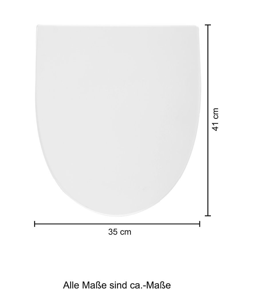 welltime Tiefspül-WC Spring, wandhängend, Abgang waagerecht, spülrandlose Toilette aus Sanitärkeramik, inkl. WC-Sitz mit Softclose