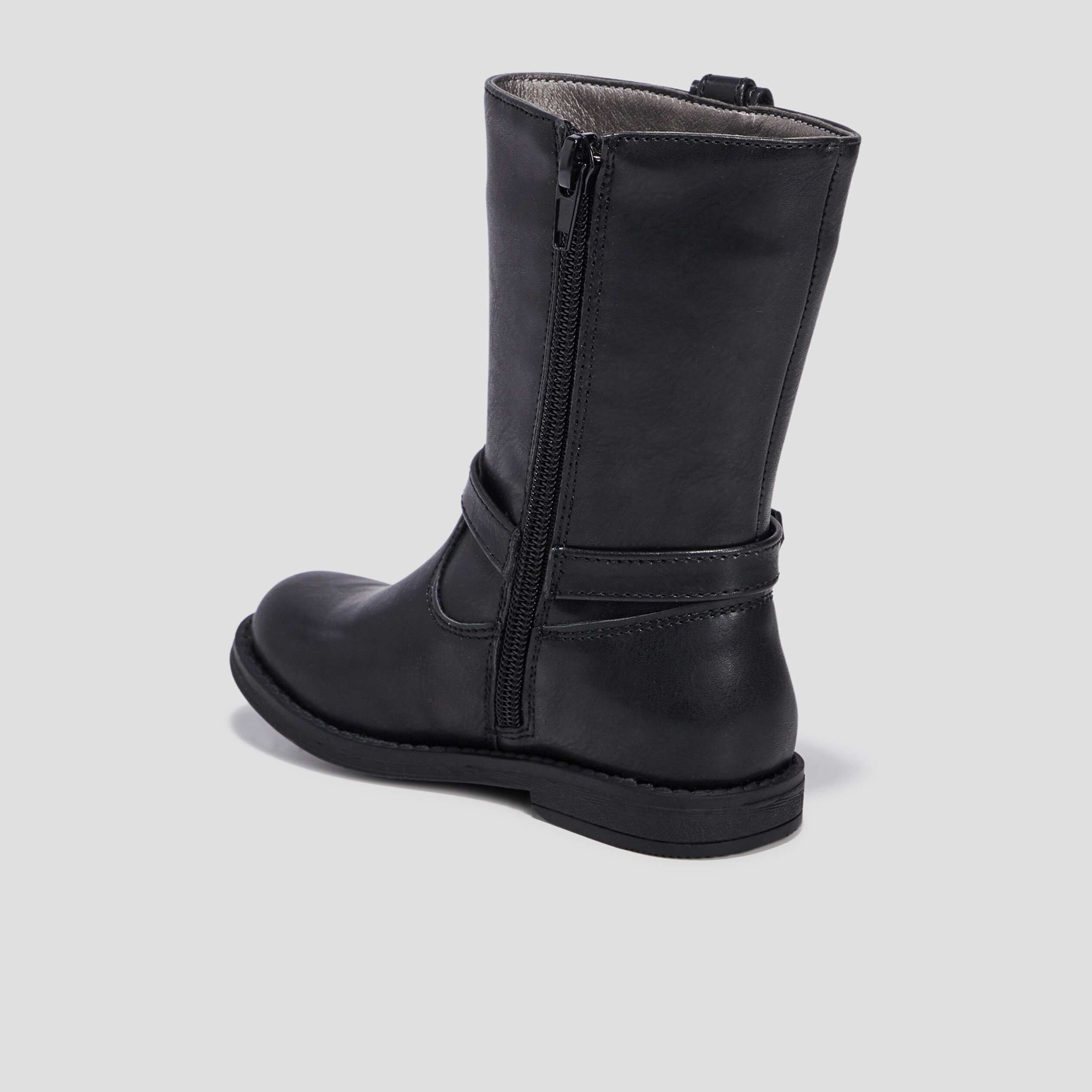 Bottes avec boucles noir fille | La Halle