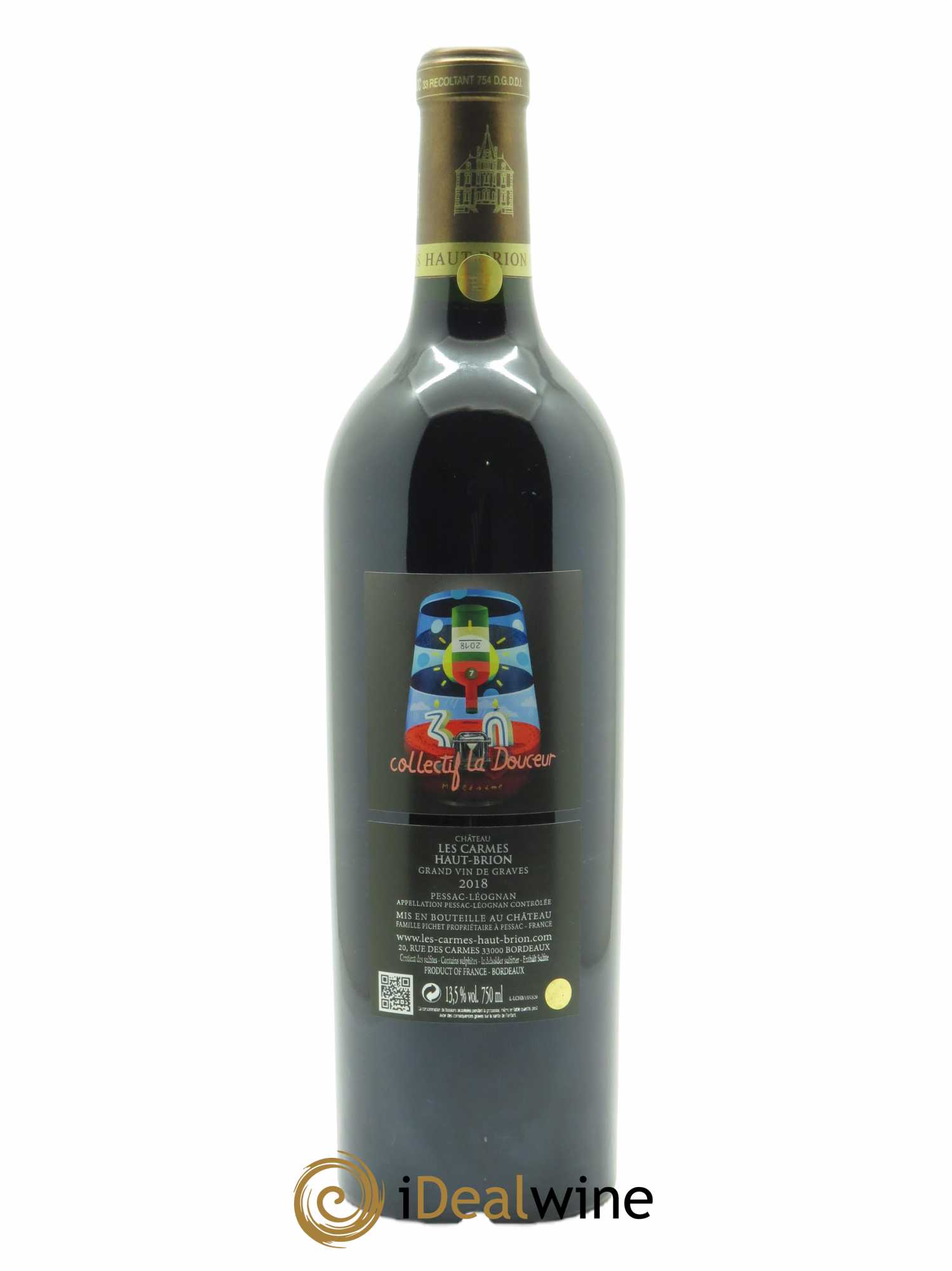 Château Les Carmes Haut-Brion (CBO à partir de 6 bts) 2018 - Lot de 1 Bouteille