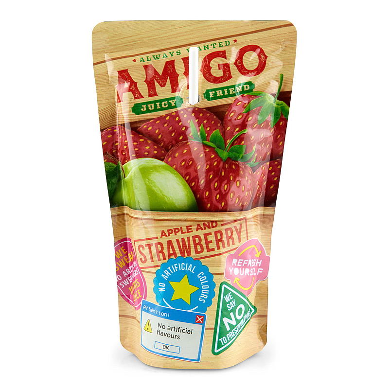 Amigo Fruktdrikk 8x200 ml Amigo jordbær