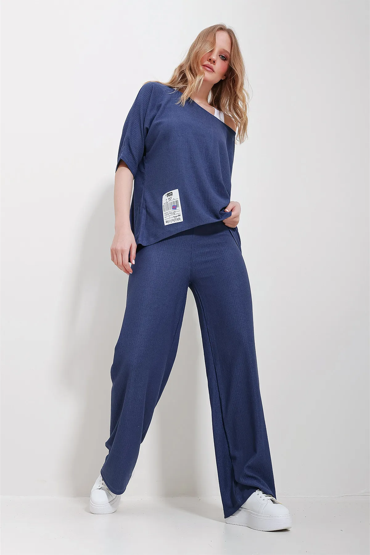 Trend Alaçatı Stili  Zweiteiler - Dunkelblau - Regular Fit