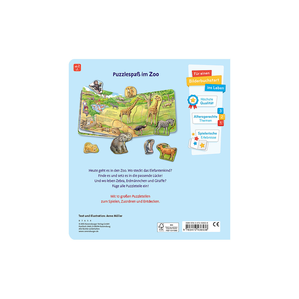 Mein großes Puzzle-Spielbuch: Zoo