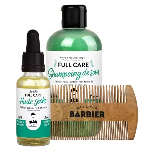 FULL CARE Coffret Cadeau Barbe & Cheveux pour hommes