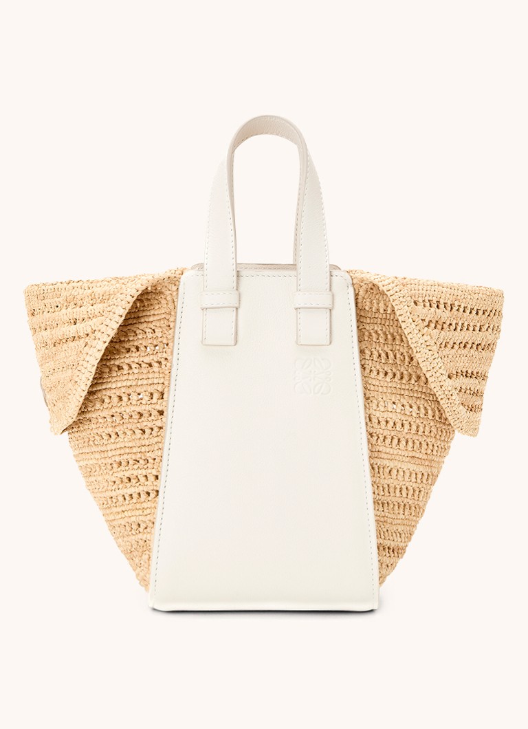 Geantă compactă LOEWE Hammock Wings cu detalii din piele de vițel