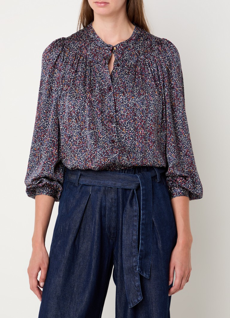 Sessùn  Leonce blouse met print en ballonmouw