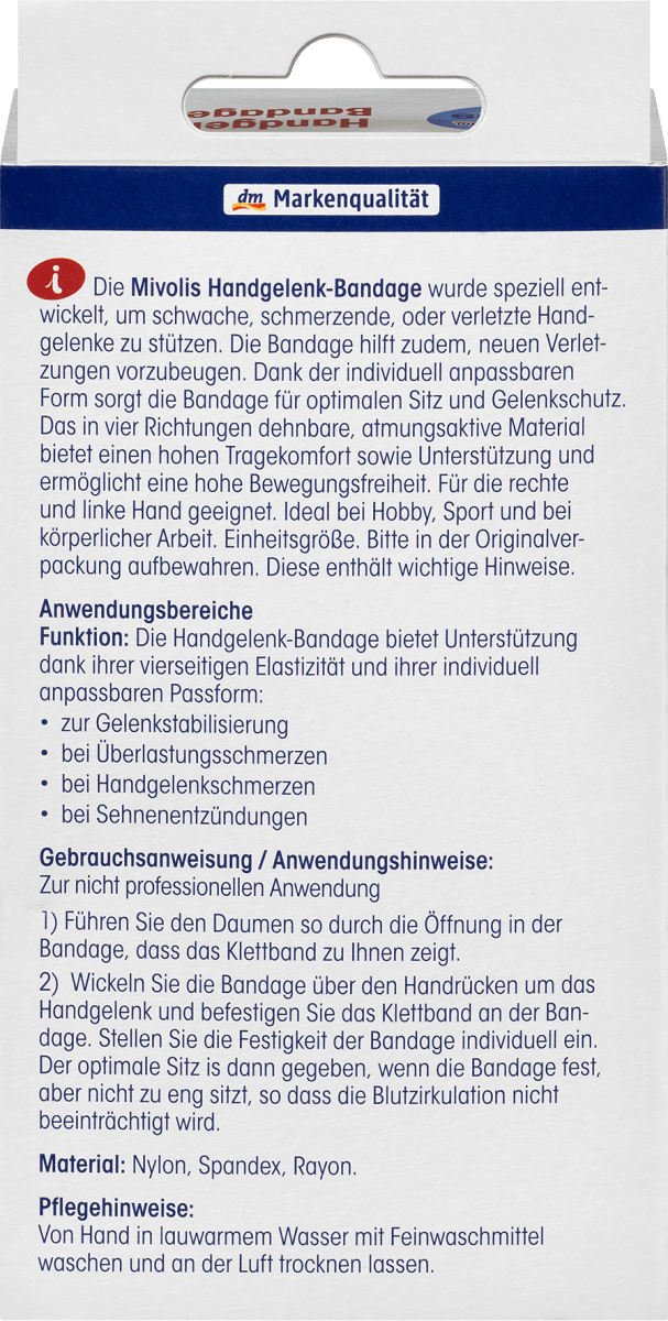 Handgelenk-Bandage, 1 St