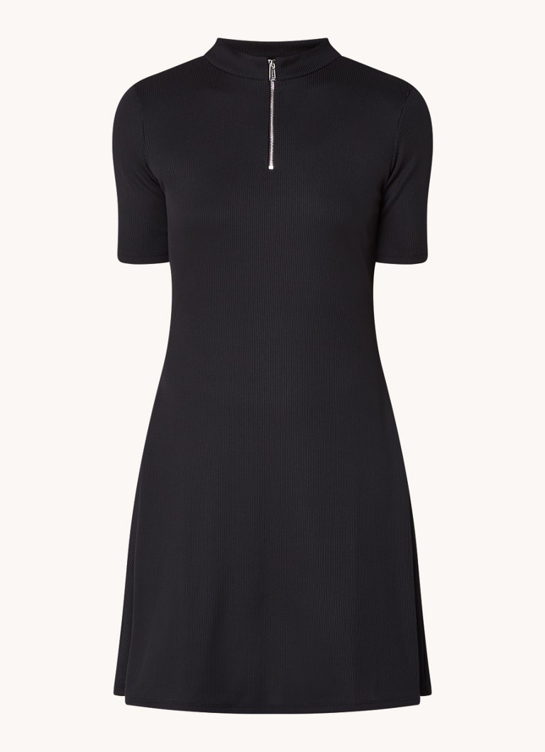 Rochie HUGO BOSS Nessira, cu model A și textură striată