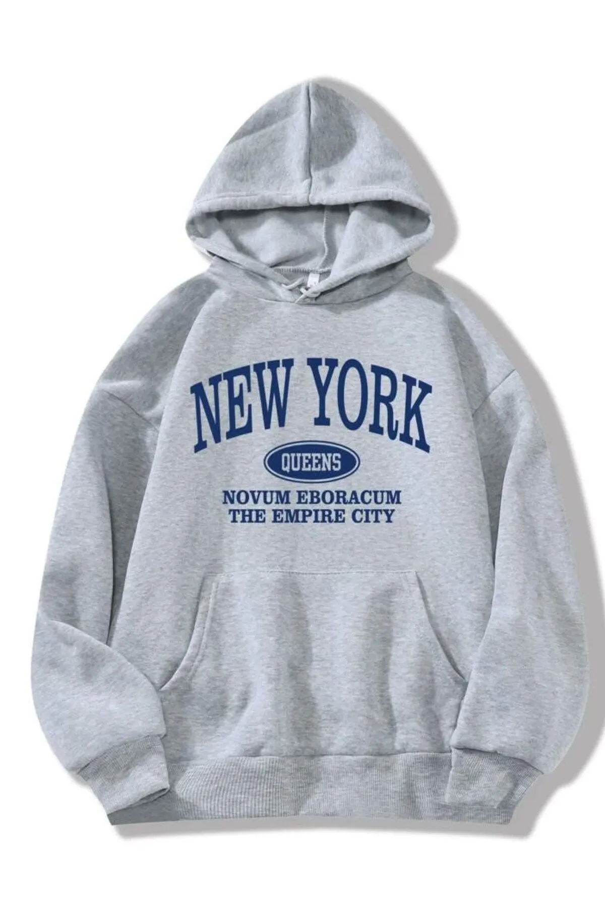 AFROGİYİM  Bedrucktes Oversize-Kapuzenpullover „New York Queens“ für Damen