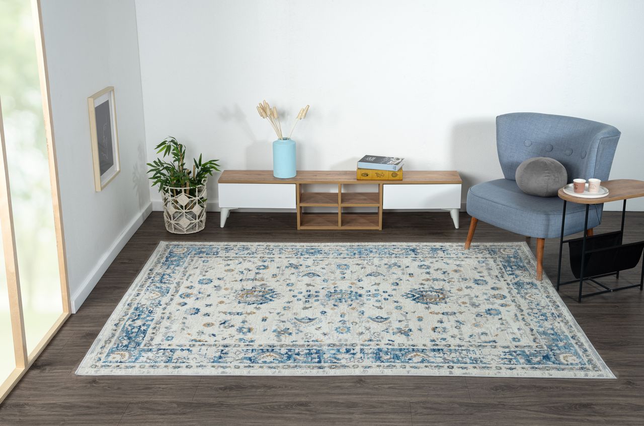 MyFlair Teppich Joyce , 160cm x 230cm, Farbe Beige, rechteckig, Florhöhe 8mm