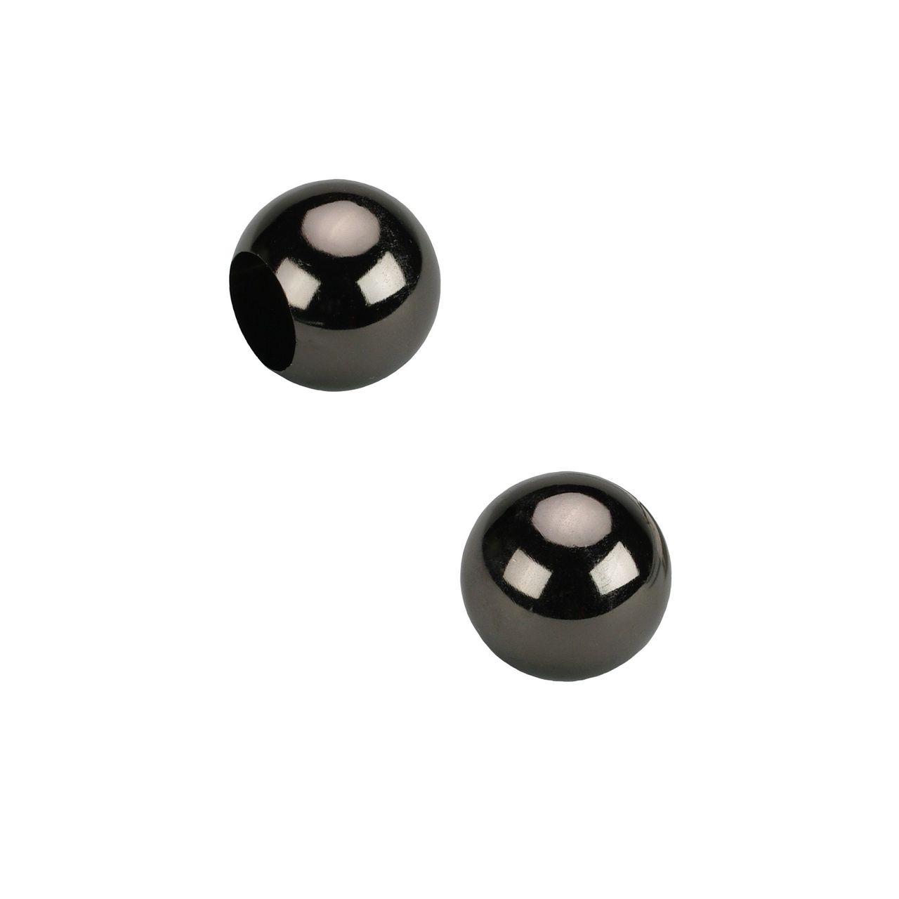 Bella Casa Endstück Endknopf für Stilstange Gardinenstange Profilrohr 16 mm Ø, Kugel, titan