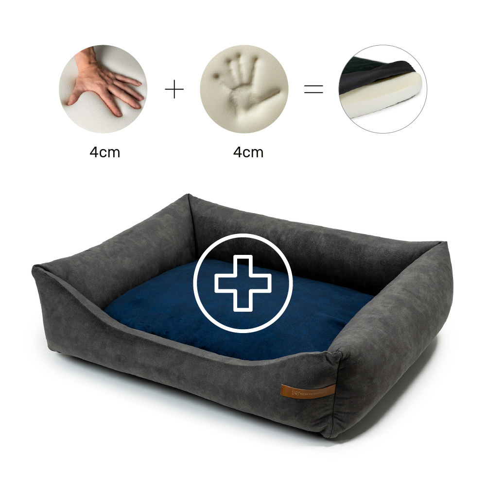 Rexproduct Hundebetten Rexproduct Otto Orthopädisches Hundebett Grau S-XL dunkelblau S