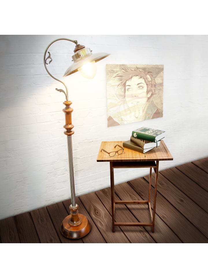 relaxdays Stehlampe in Gold/Braun günstig kaufen onesize