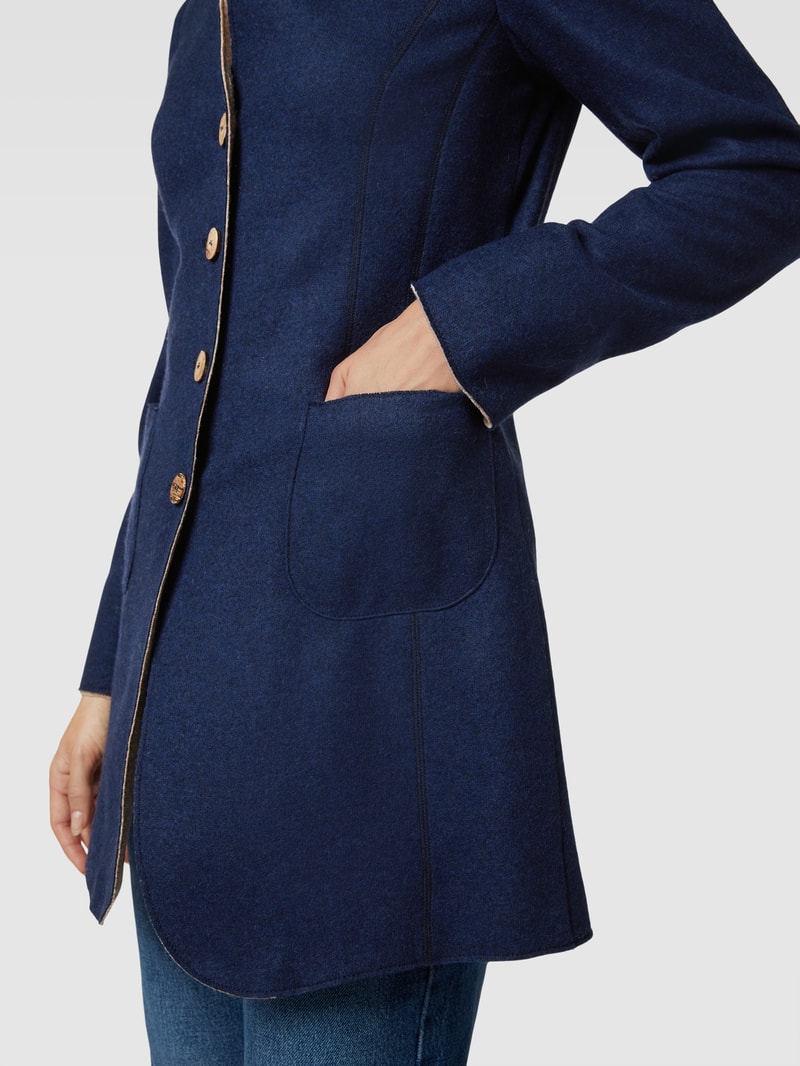 Blazer mit Stehkragen in marineblau