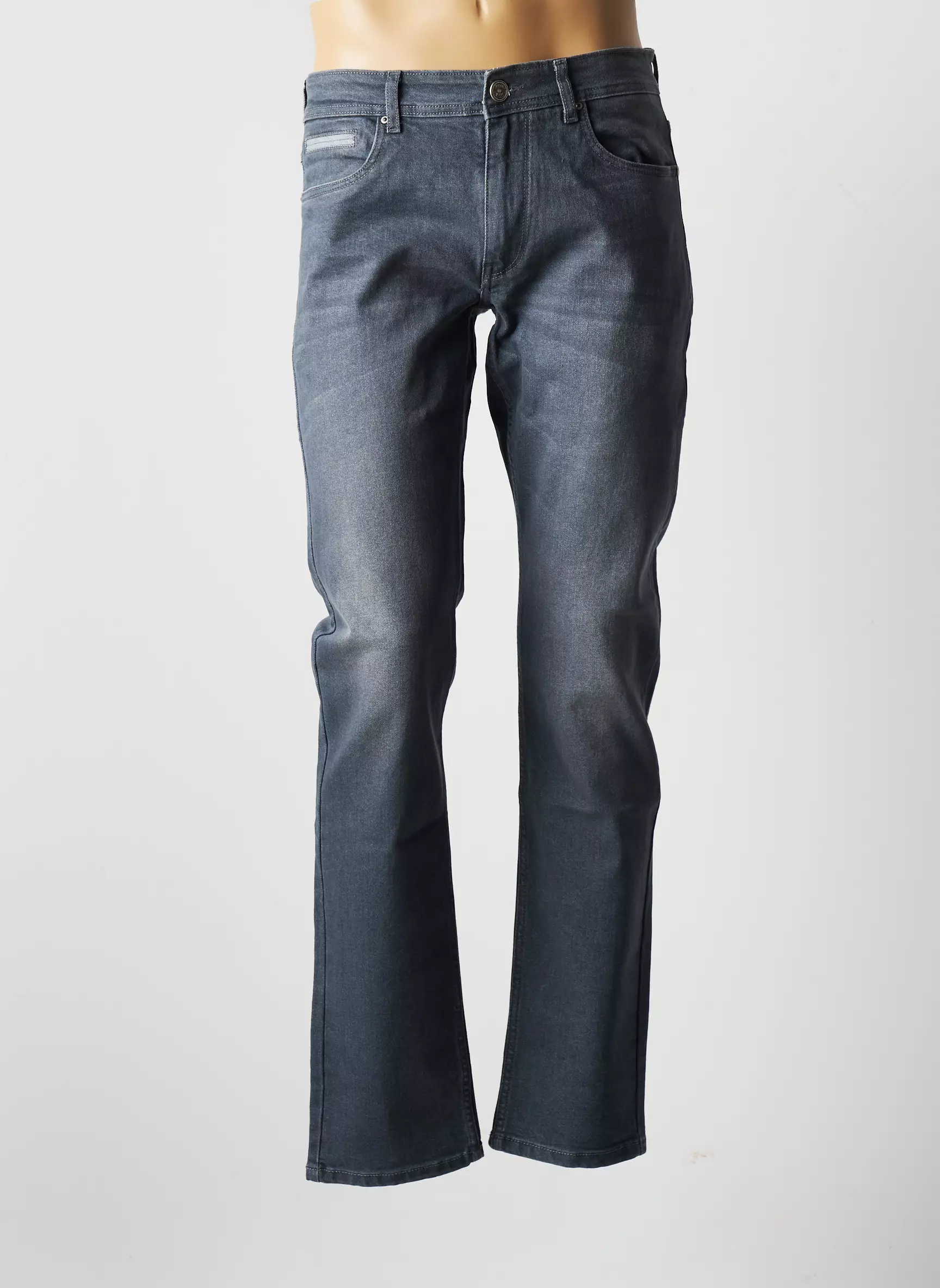 Virtue Jeans Coupe Droite Homme couleur gris
