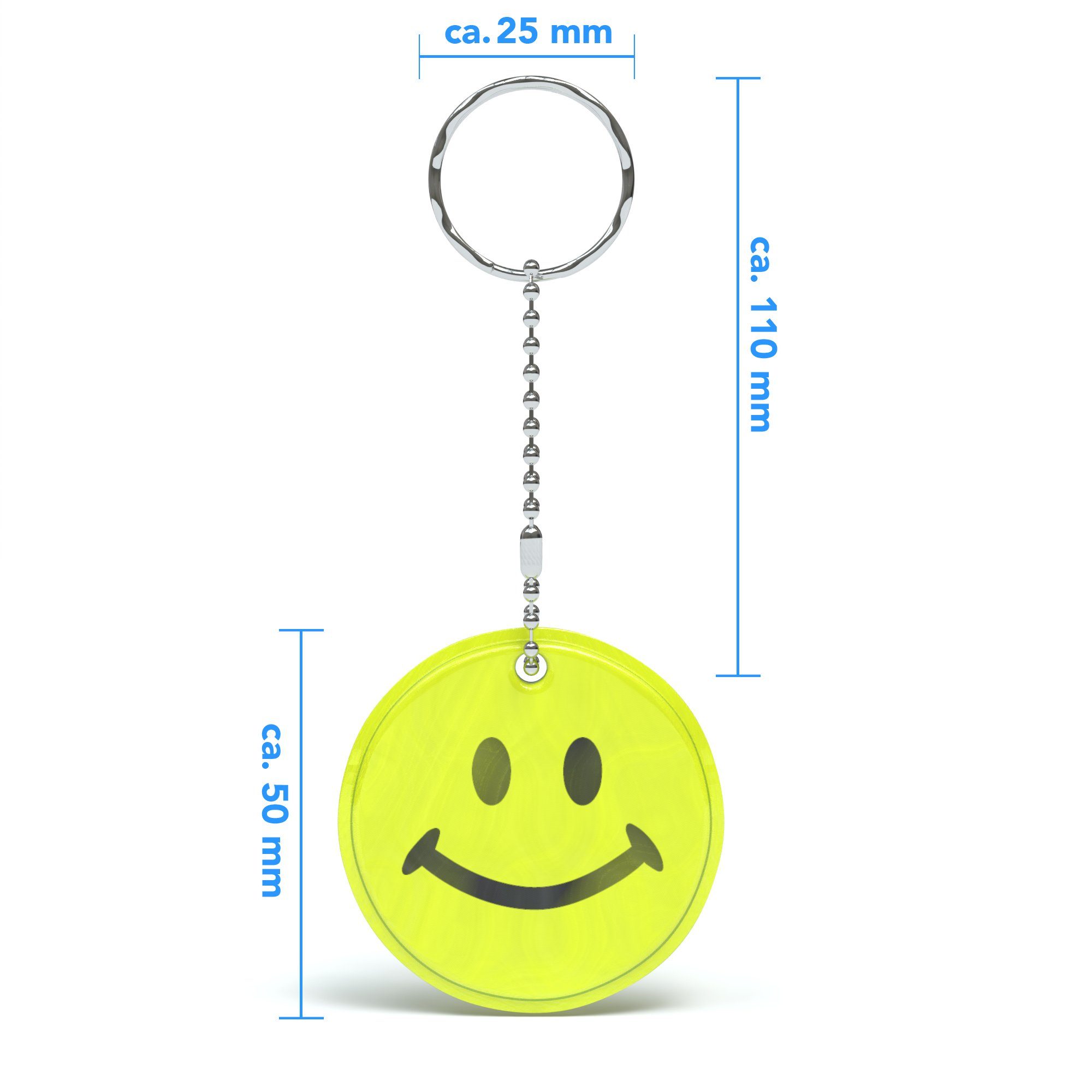 EAZY CASE Fahrradreflektor 5x Sicherheitsanhänger für Kinder Smiley