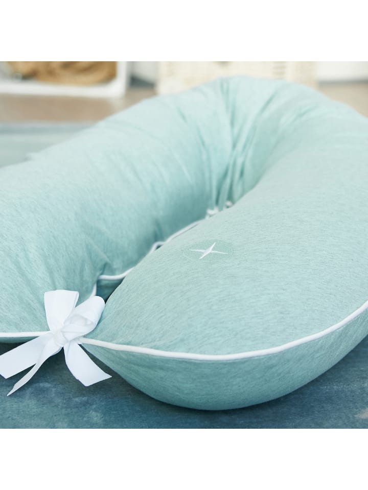 nordic coast company  Stillkissen / Lagerungskissen Nestchen in Mint Grün - (L) 180 cm günstig kaufen 180x30 cm