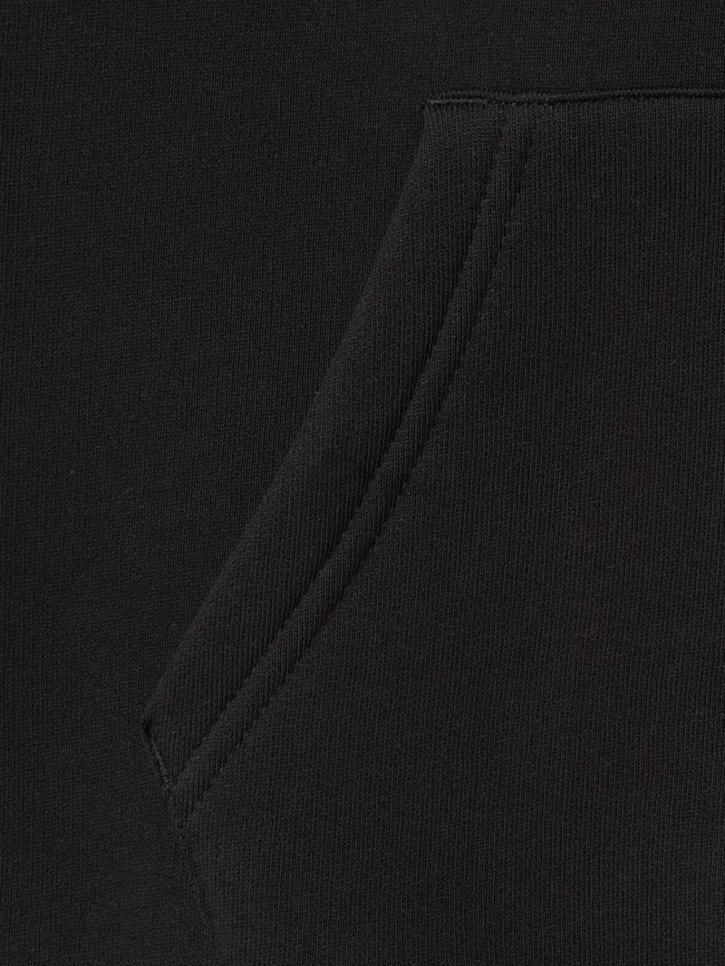 Hoodie mit Logo-Stickerei in schwarz