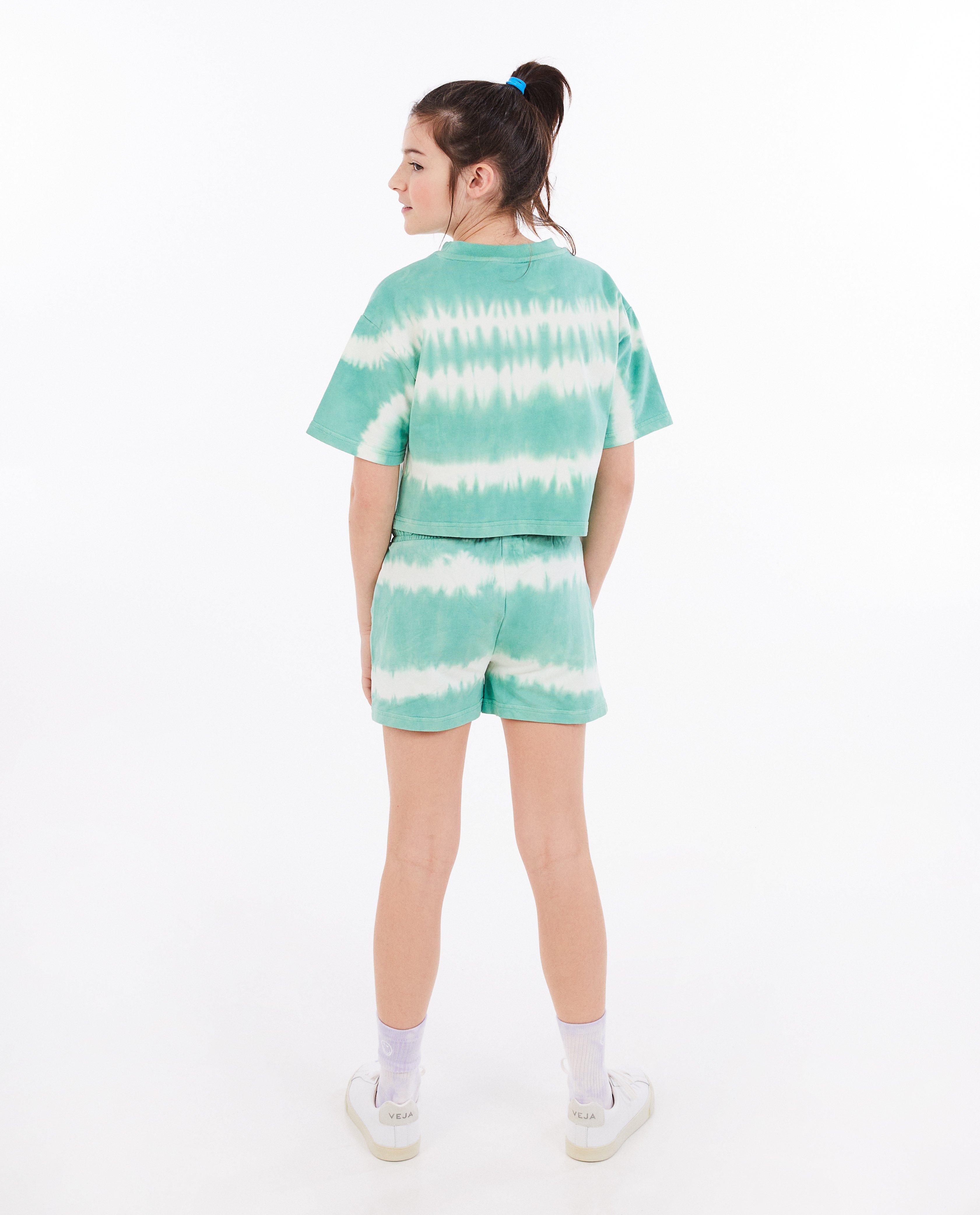 Kratka majica s ribom i čipsom, boje tie-dye kaki