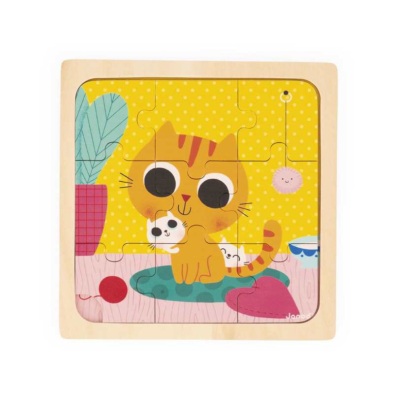 Puzzle chat peanut 9 pièces Janod