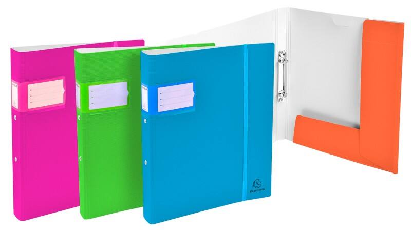 Exacompta Ringbuch 2 Ringe Polypropylen A4 Maxi Neon Farbig sortiert 10 Stück