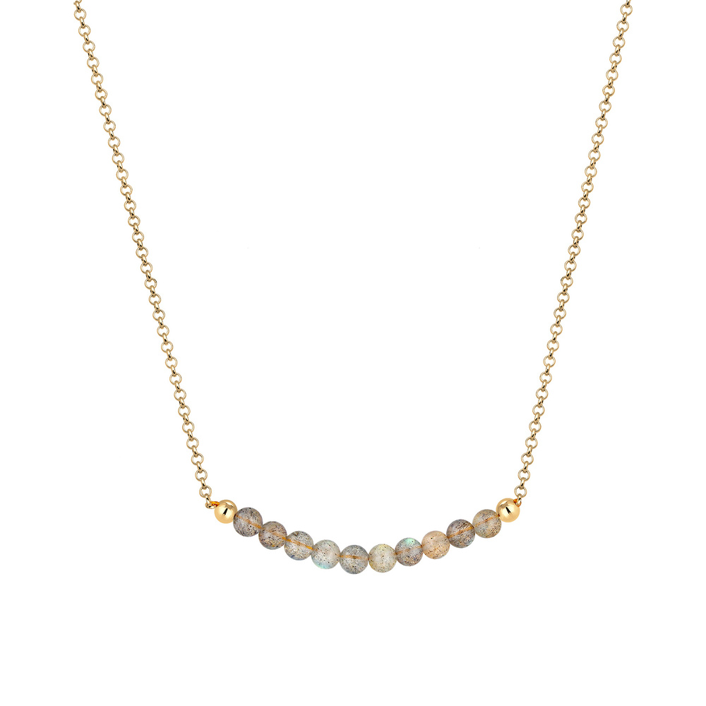 Elli Elli Collier Labradorit Edelstein Kugeln Bead 925 Silber collier