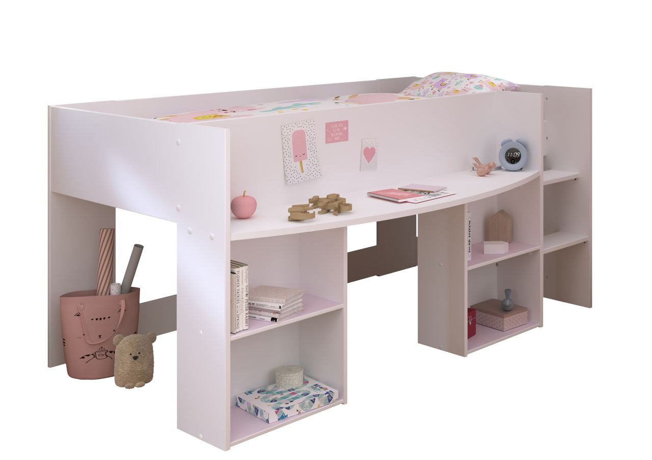 Parisot Pirouette 1 Hochbett - farbige Einsätze drehbar - rosa oder grau