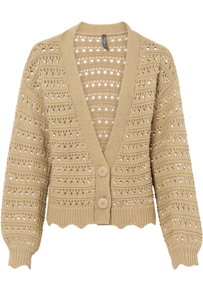 Cardigan mit Lochmuster