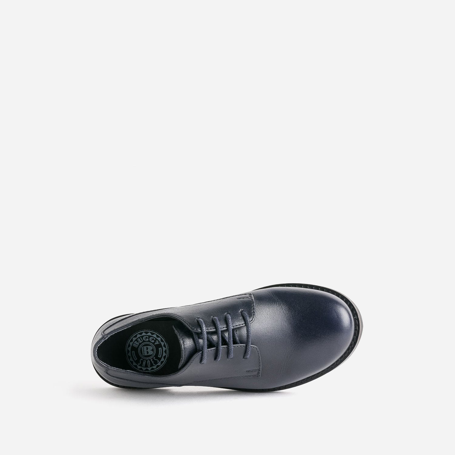 Derby BUGGY marine en cuir