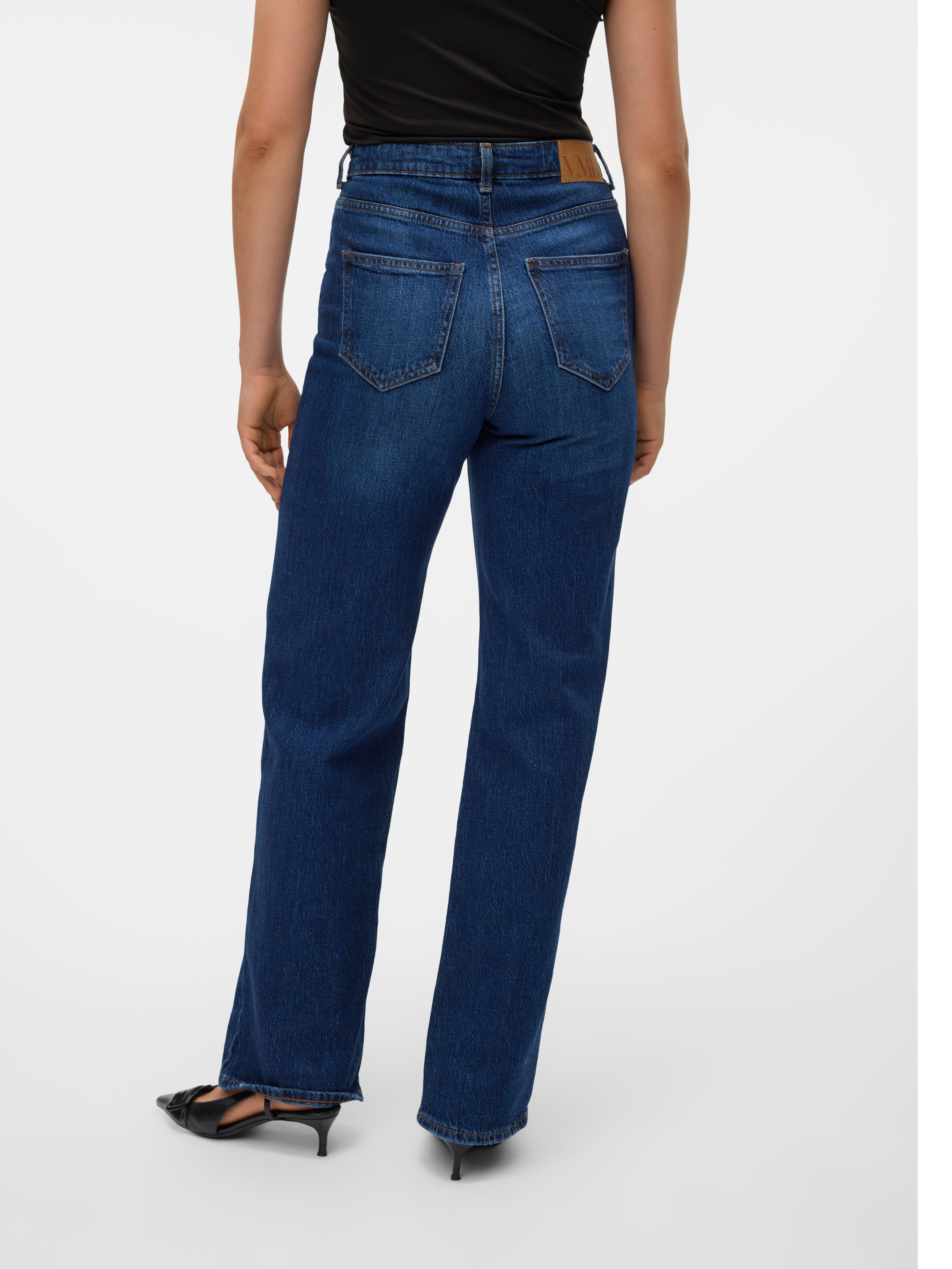 VMTESSA Hohe Taille Weiter Beinschnitt Jeans