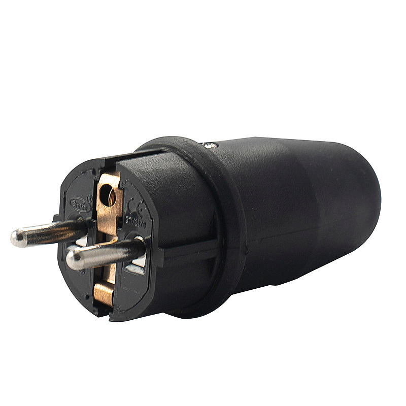 Egant Støpsel m/jord IP44, sort, Egant