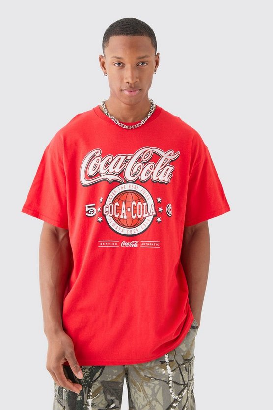 Oversize T-Shirt mit lizenziertem Coca Cola Print