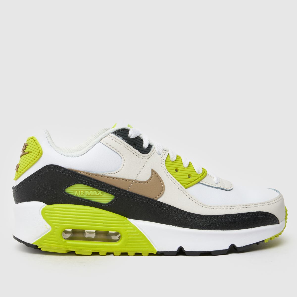 Nike vita multifärgade Air Max 90 ungdomsskor